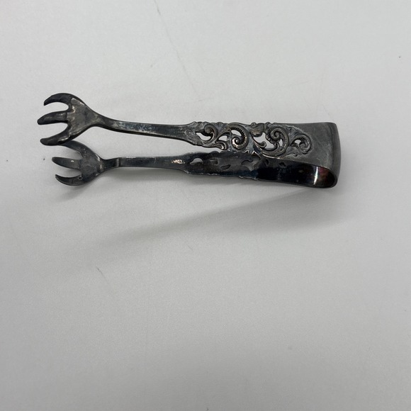 Vintage Norway 830S Silver Brødrene Lohne Sugar Claw Tongs Dobbel Rokokko Box - Picture 5 of 12